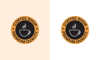 Premium Quality Coffee Shop Logo. Vintage Label & Badge coffee Logo