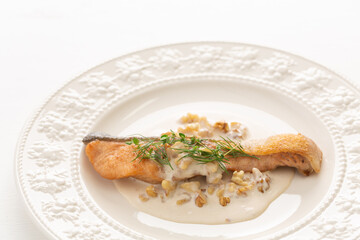 grilled salmon steak