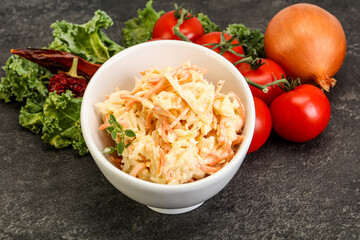 Vegetarian Cole slaw salad with cabbage