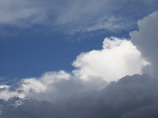 dramatic blue sky with clouds background
