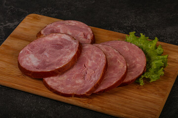 Slices of pork meat ham