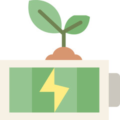 green energy flat icon