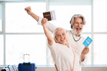 Tourists with immune passports and negative covid-19 test results at the airport