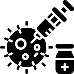 Vaccine injection icon, Vaccine Development related vector