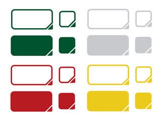 Fototapeta premium 吹き出しとしても使えるシンプルフレームセット vector frames/bubbles , Christmas colors