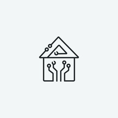 Smart house vector icon for web and design
