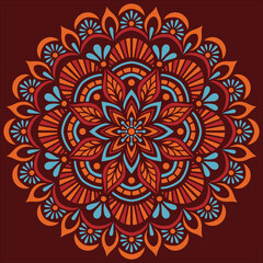 Mandala pattern color Stencil doodles sketch good mood Good for creative and greeting cards, posters, flyers, banners and covers - 441326080