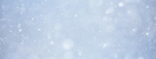 Deurstickers abstract sneeuw achtergrond hemel sneeuwvlokken verloop © kichigin19