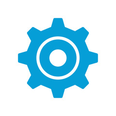 Gear wheel icon. Machine gear for setting Ideas to drive business forward through innovation.