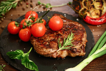 beef steak with vegetables