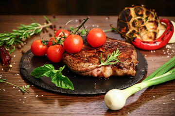 beef steak with vegetables