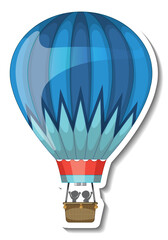 A sticker template with Hot balloon air isolated