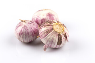 Garlic on white