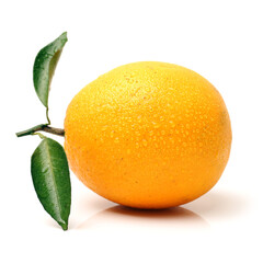 orange with leaf