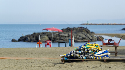 Obraz premium Station balnéaire au petit mâtin
