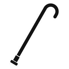 Walking stick icon, simple style