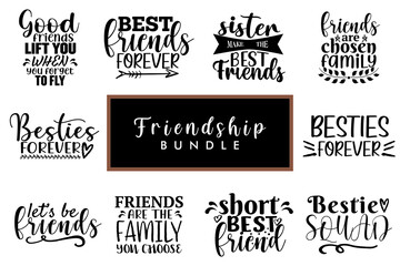 Friendship Quotes Design Bundle, Friendship Design Bundle