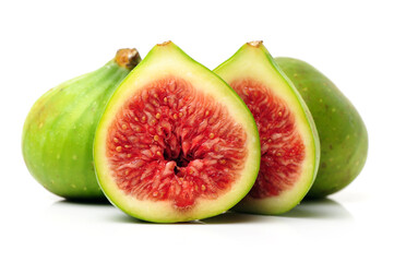 fresh figs isolated on white background