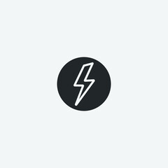 Electricity vector icon for web and design