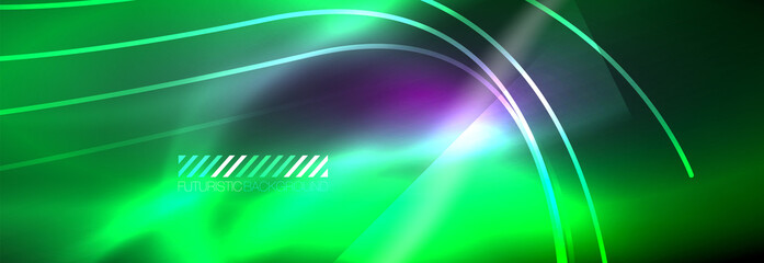 Neon dynamic beams vector abstract wallpaper background. Wallpaper background, design templates for business or technology presentations, internet posters or web brochure covers