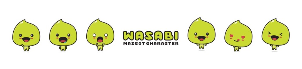 cute wasabi mascot