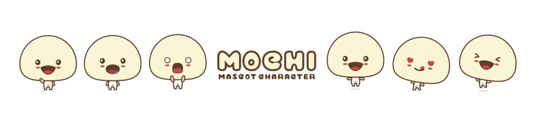 Fototapeta premium cute mascot mochi