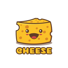 cute cheese. vector cartoon illustration