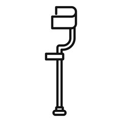 Crutches icon, outline style