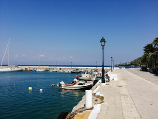 Naklejka premium Loutraki pier, Greece