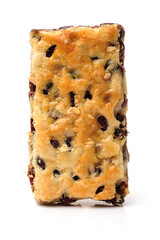 Crackers on white background