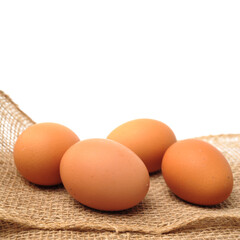 eggs on a white background