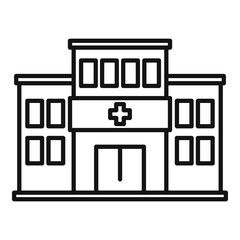 Handicapped hospital icon, outline style