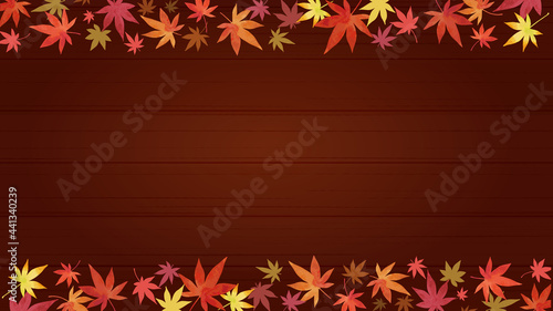 秋の背景素材 木目と紅葉 16 9比率 Wall Mural Wallpaper Murals Pp7 秋の背景素材 木目と紅葉 16 9比率 Wall Mural Wallpaper Murals Pp7