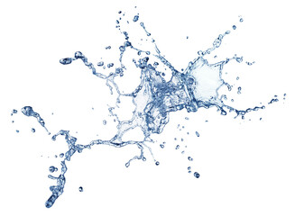 Water splash isolated on white background