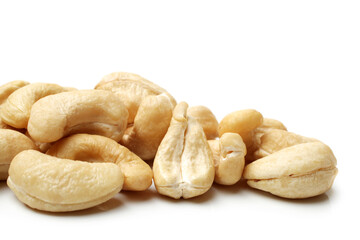 Cashew on white background 