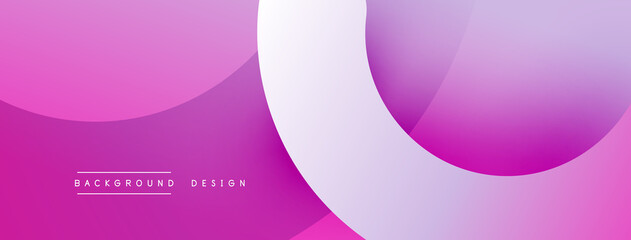 Abstract overlapping lines and circles geometric background with gradient colors