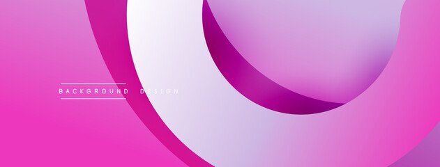 Abstract overlapping lines and circles geometric background with gradient colors