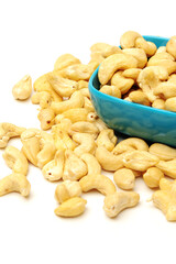 Cashew on white background 
