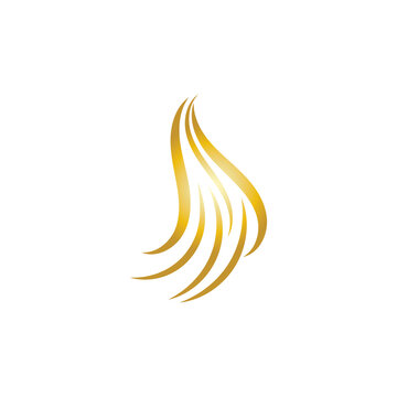 S Letter Gold Hair Logo And Symbol Template Symbol Illustration Design