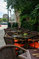 Quaint street cafe, Bucharest, Romania
