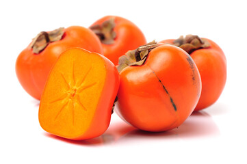 persimmon on a white background