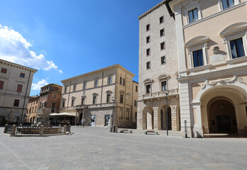 Fototapeta na wymiar Square of the city called Piazza Vittorio Emanuele II