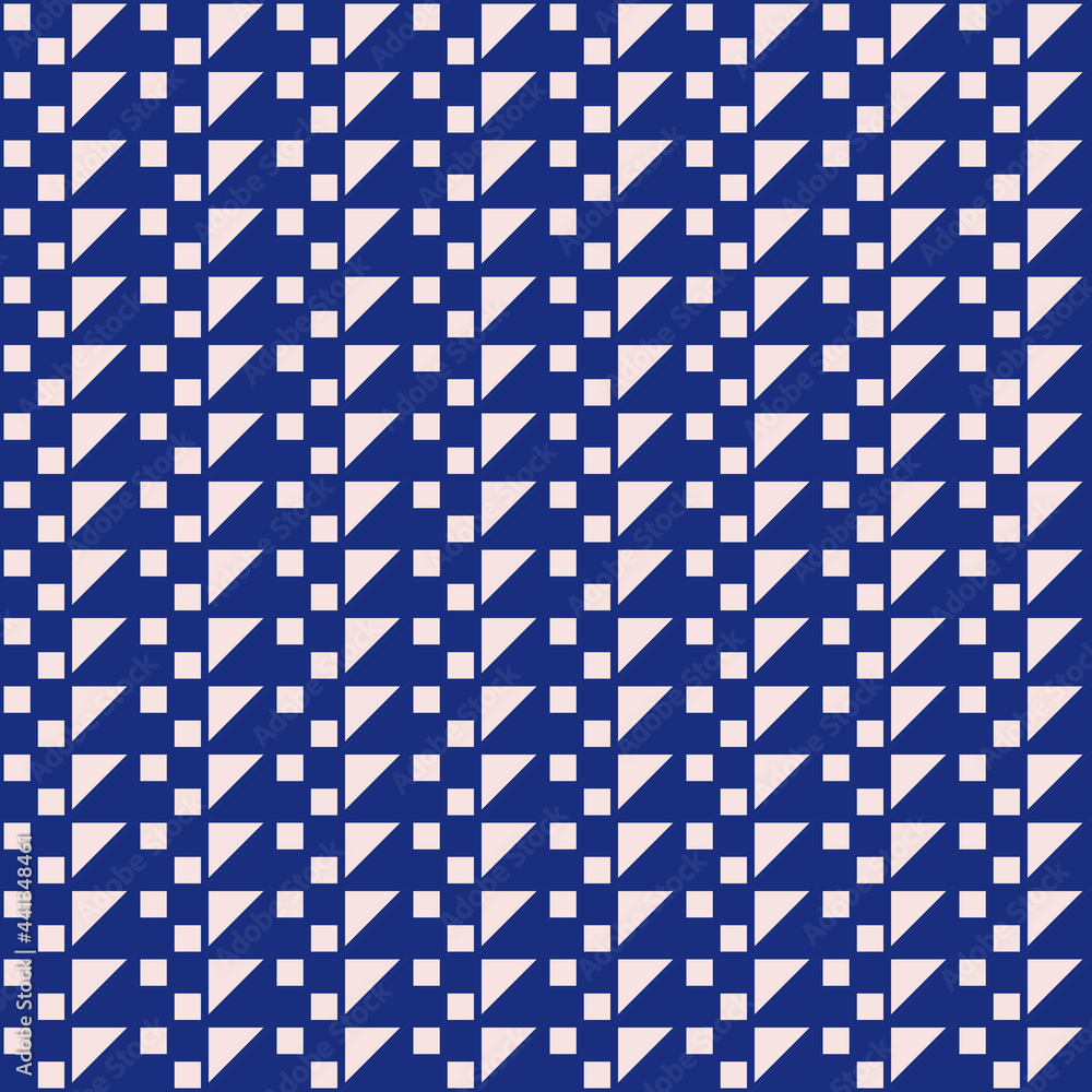 Poster blue and white checkered ornament. vector seamless wallpaper with repeated checkered pattern.