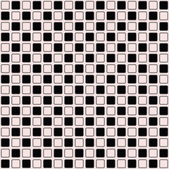 16x16 simple checkered ornament. Vector black and white tile pattern. Simple tile wallpaper.
