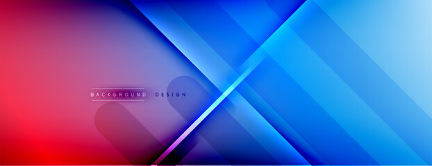 Abstract background - lines composition created with lights and shadows. Technology or business digital template. Trendy simple fluid color gradient abstract background with dynamic