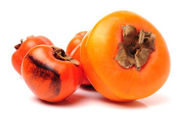 persimmon on a white background