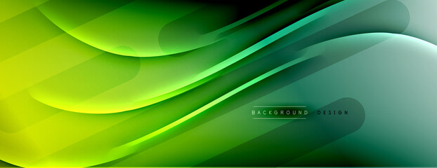 Abstract background - lines composition created with lights and shadows. Technology or business digital template. Trendy simple fluid color gradient abstract background with dynamic