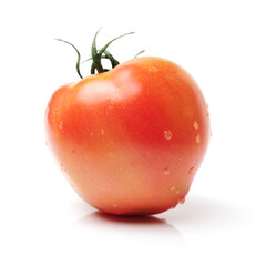 fresh tomatoes on white background 