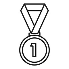 Hurling gold medal icon, outline style