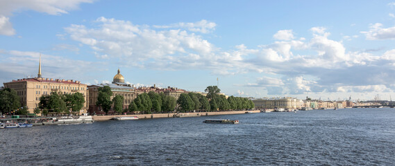  View of the Neva on July 5; 2015 in St. Petersburg
